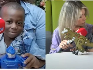 El pequeño Yanfry volvió a reaccionar asustado cuando le mencionaron a la periodista.