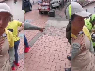Vendedora de obleas tapó un hueco y le pusieron comparendo