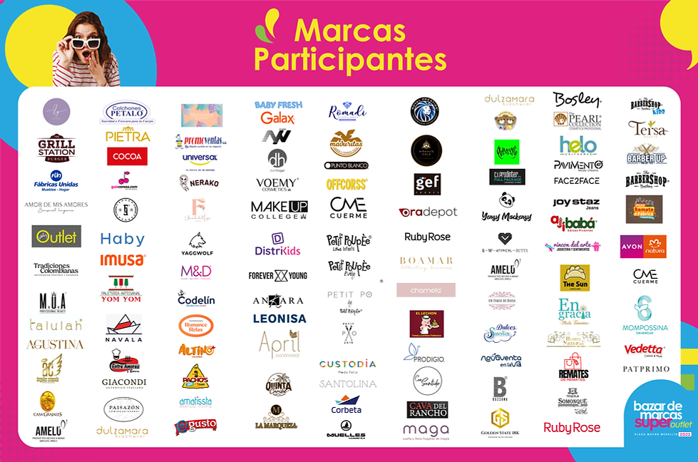Marcas participantes en el Bazar de Marcas de Plaza Mayor 