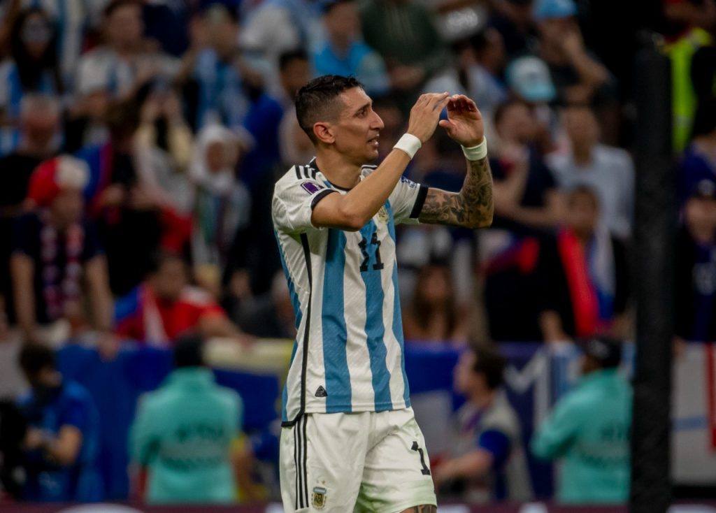 Así celebró Ángel Fabián Di María su gol en la final. /FOTO: JUAN ANTONIO SÁNCHEZ. 