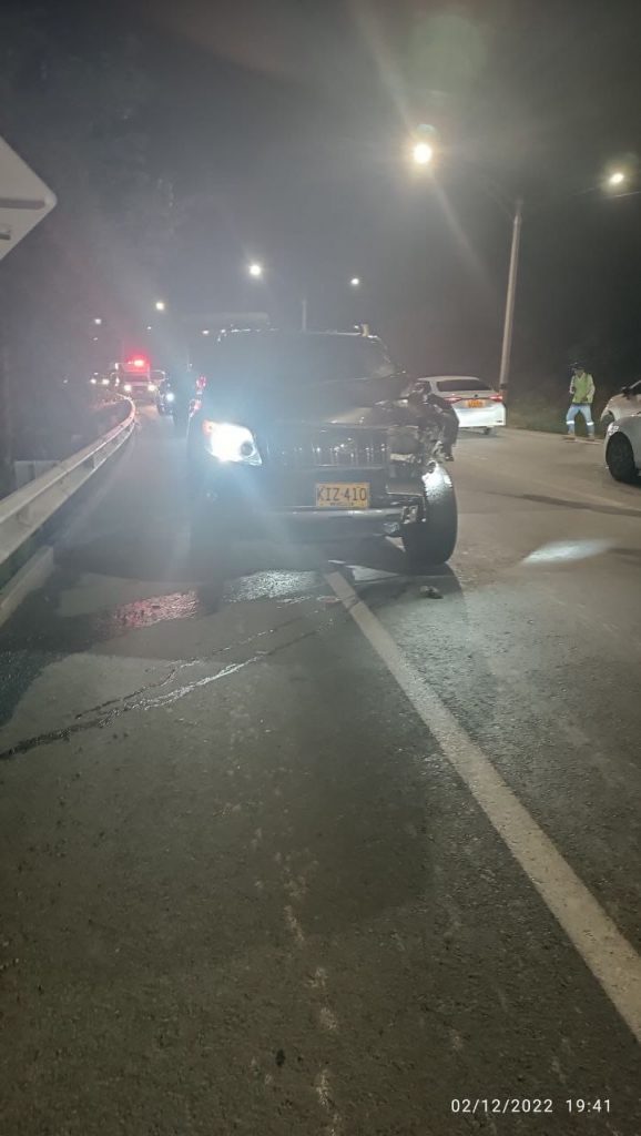 Accidente en la vía al mar