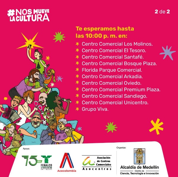 Centros comerciales que abrirán hasta las 10:00 p.m.