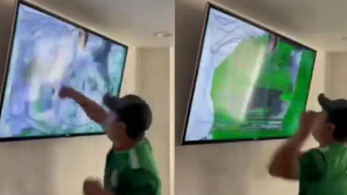 Hincha mexicano dañó su televisor por derrota ante Argentina