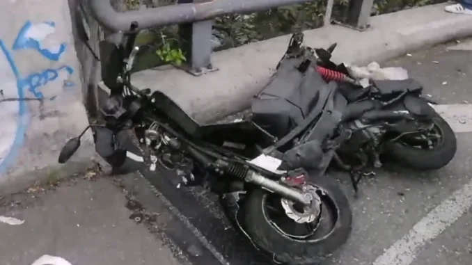 Accidente motociclista 4 Sur