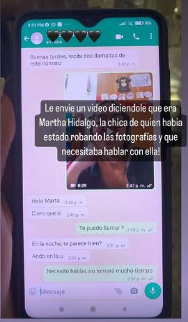 Así fue como Martha enfrentó a la falsa mujer. /FOTO: INSTAGRAM. 