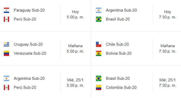 Próximas fechas de los equipos del Grupo A de los Panamericanos Sub-20. /FOTO: GOOGLE.