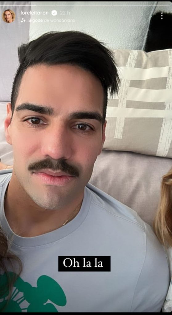 Falcao con bigote. / FOTO: HISTORIA DE INSTAGRAM. 