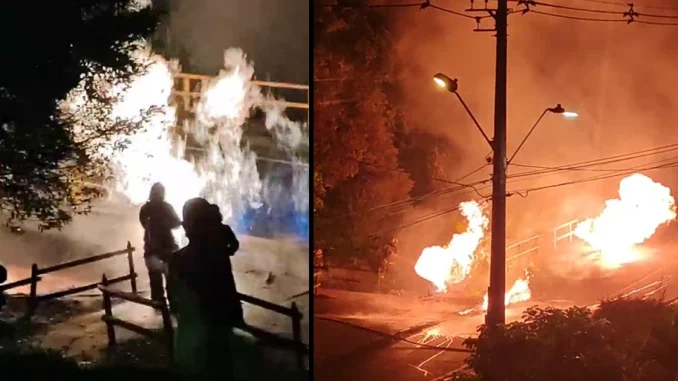 El daño de la tubería de gas fue controlado por los bomberos y trabajadores de EPM.