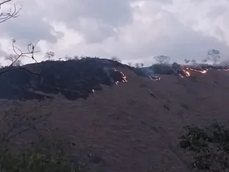 El incendio en Liborina tuvo que ser controlado por bomberos de dos municipios, el Ejército y el Dagran. /FOTOS: TOMADO DE REDES DAGRAN.