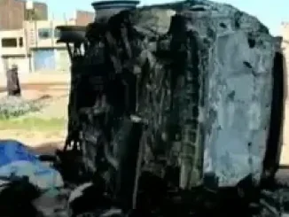 Patrulla quemada en perú