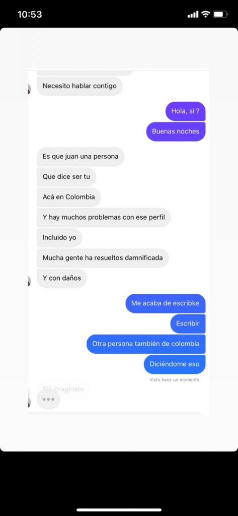 Sara Manuela decía ser de Colombia, pero la mujer que mostraba en las fotos era Martha Hidalgo, quien vive en Venezuela. /FOTO: INSTAGRAM.