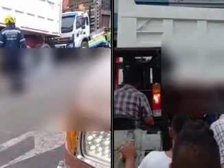 Accidente con volqueta