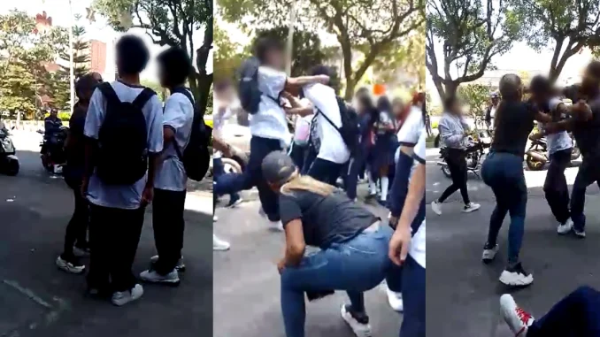 La pelea ocurrió a las afueras de un colegio en Envigado.