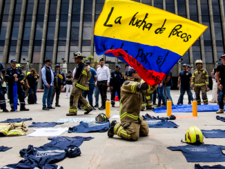 Protesta bomberos