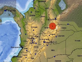 Fuerte temblor de 5.2 con epicentro en Los Santos, Santander.