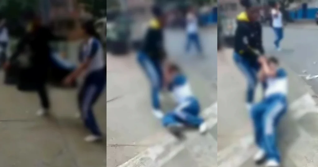 Dos estudiantes se agarraron a las afueras de la Institución Educativa Gilberto Álzate Avendaño