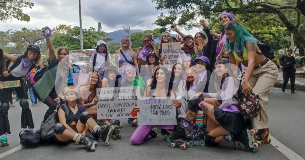 Así fue la movilización de las mujeres en Medellín. /FOTOS: ALEJANDRA MORALES. 