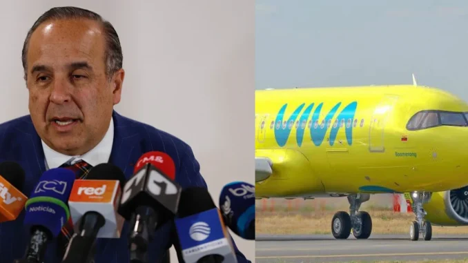 El ministro de Transporte Guillermo Reyes anunció que estudian tomar acciones legales contra la aerolínea Viva.