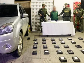 La caleta contenía 27 kilos de cocaína que serían distribuidos en el Valle de Aburrá.