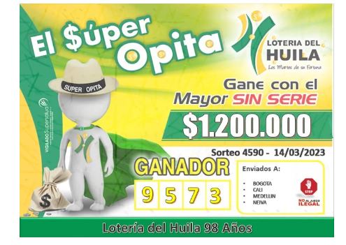 Resultados de la lotería del Huila del 14 de marzo. /FOTO: TOMADA DE BLU RADIO. 