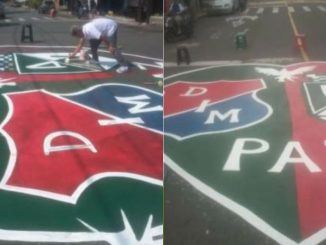 Mural para promover la paz de hinchas de Nacional y Medellín