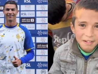 Niño conoce a Cristiano Ronaldo