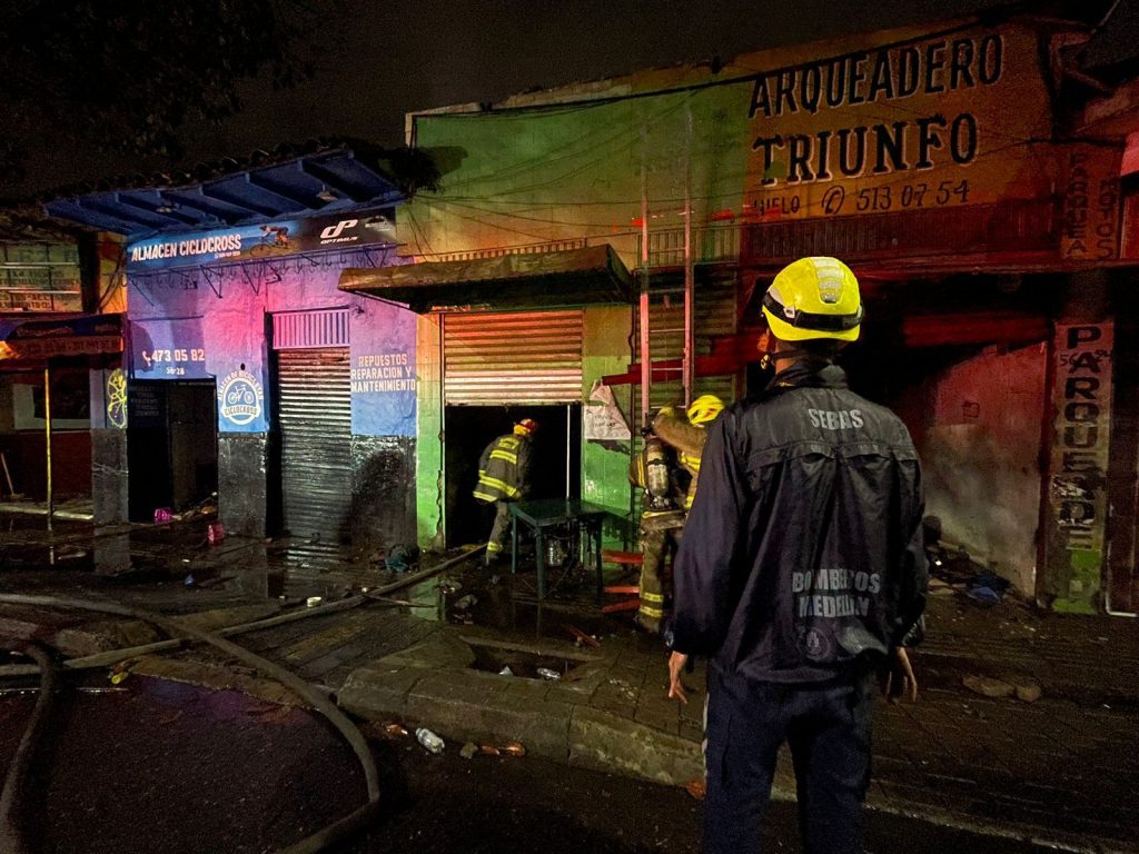 Incendio en el centro de Medellín