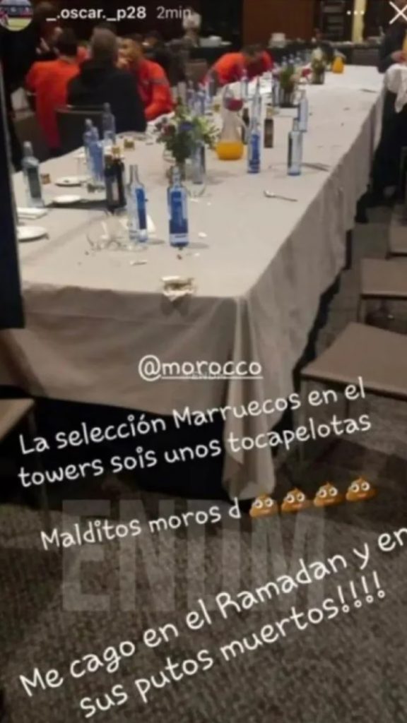 Mensajes discriminatorios en contra de los jugadores de la Selección Marruecos. /FOTOS: TOMADAS DE REDES SOCIALES. 
