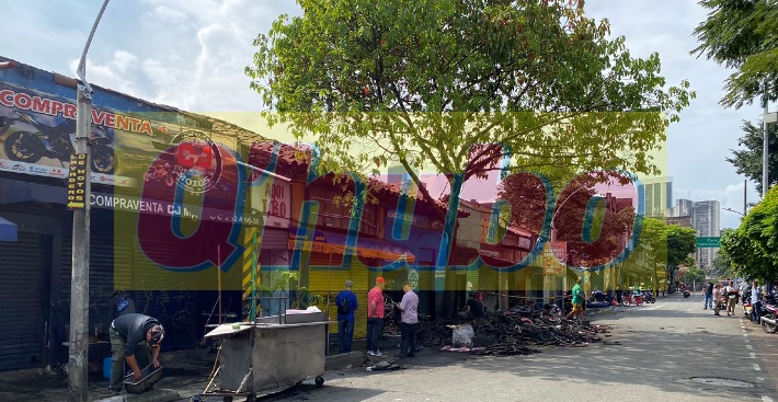 Incendio en el centro de Medellín