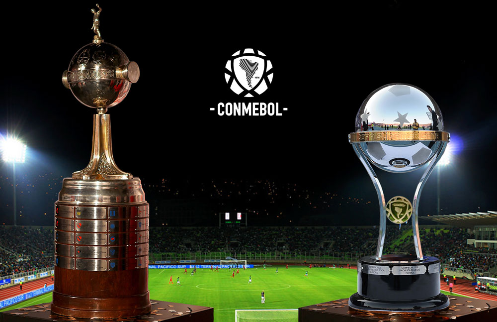 Trofeos Copa Sudamericana y Copa Libertadores. /FOTO: CONMEBOL. 