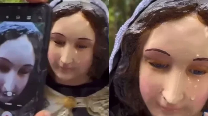 Escultura de la Virgen, Tolima, milagro, Semana Santa, Virgen María, iglesia Católica, video, viral, Q’Hubo Medellín