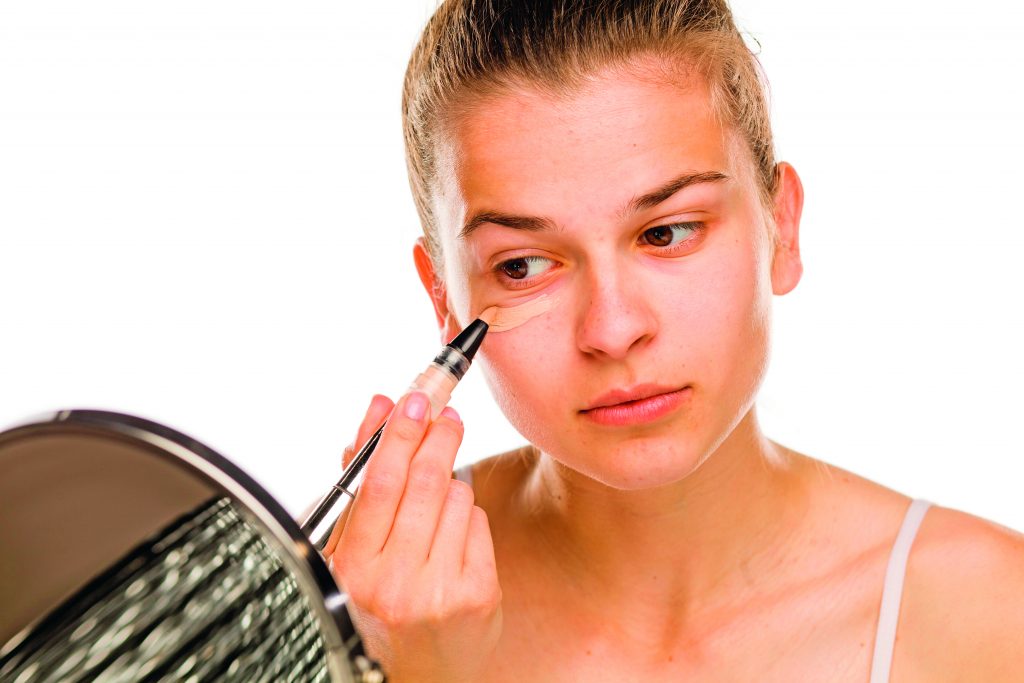Maquillaje, rostro, contorno