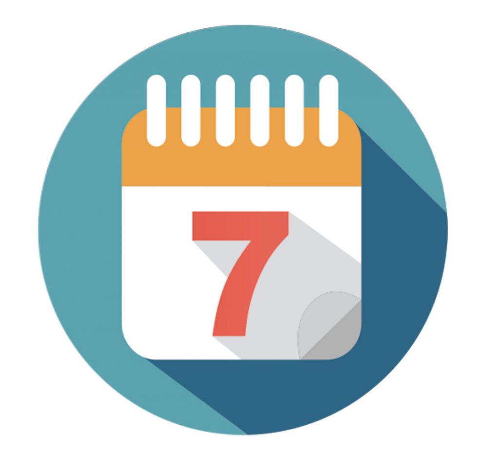 Ícono calendario fecha