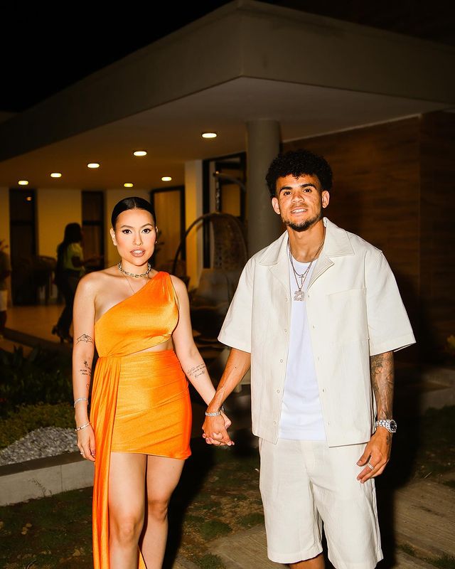 Luis Díaz y su esposa Gerladine Ponce
