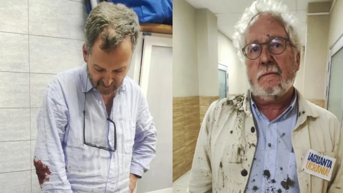 Ataque en el que resultaron herido Héctor Abad Faciolince y Sergio Jaramillo