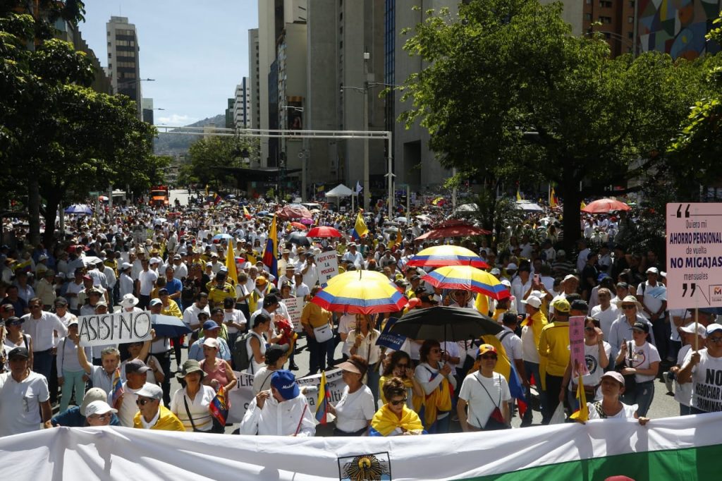 Marcha en Medellín.