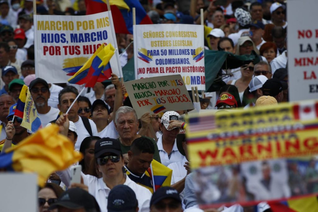 Marcha en Medellín. 