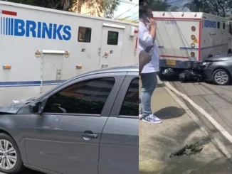 Un carro de valores se devolvió en El Poblado y causó accidente