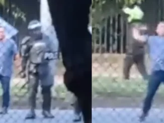 Denuncian que civiles lanzaron piedras al lado de la Policía durante protestas en Medellín