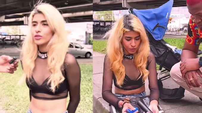 La imitadora de Shakira trabaja cantando en un semáforo de Medellín