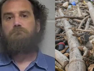 Hombre que decoraba con restos humanos