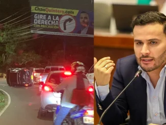 Esta es la valla por la que culpan a Lucas Cañas de provocar un accidente.