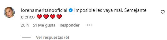 Comentario de Lorena Meritano sobre el elenco de Betty.