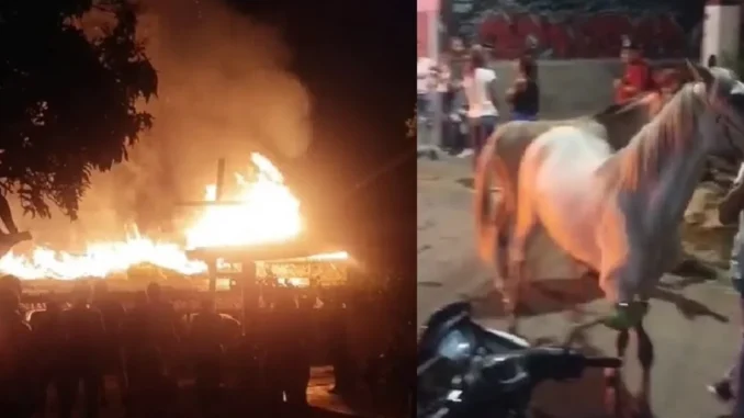Se incendió una caballeriza en Sabaneta