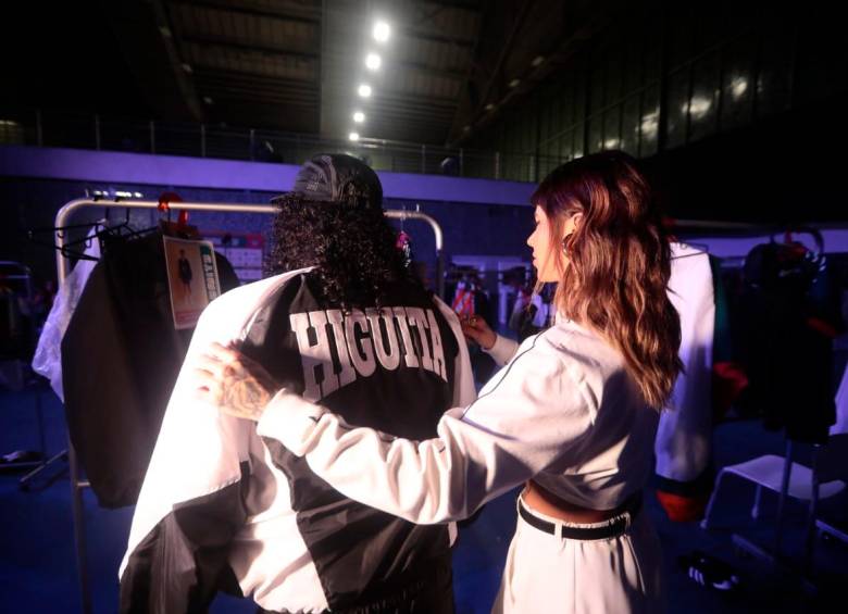 René Higuita fue el invitado especial en el desfile de una marca de ropa paisa.