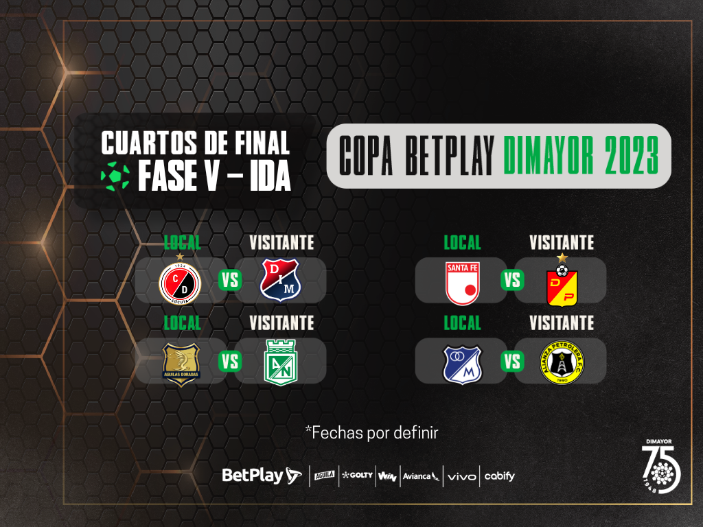 Partidos de ida - cuartos de final de la Copa BetPlay