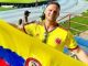Dominic Wolf con la camiseta de Colombia