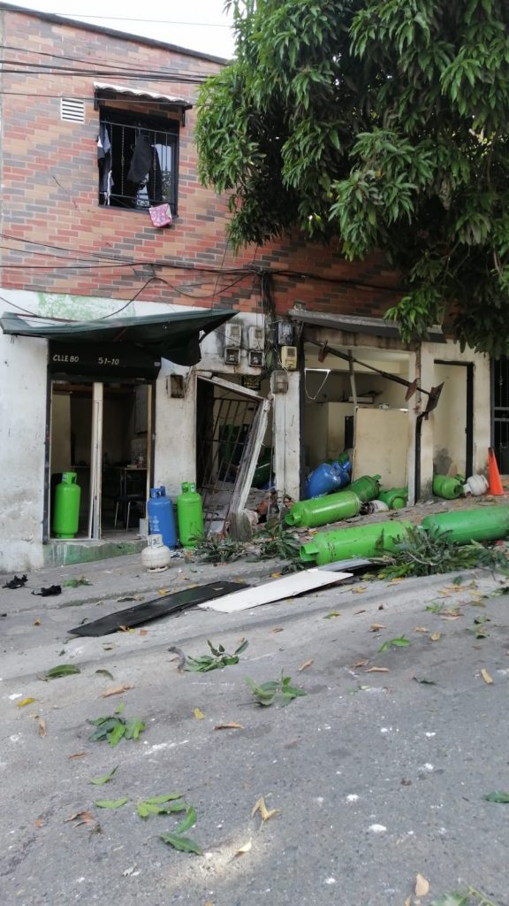 Explosión cilindro de gas