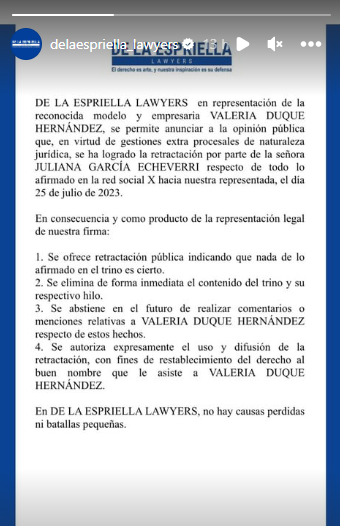 Valeria Duque, Viral, Venita, Lalita, Twitter, difamación, redes sociales, chismes, proceso legal, Rosalía, Raw Alejandro, farándula hoy, Q’Hubo de hoy, Q’Hubo Medellín, Juliana García