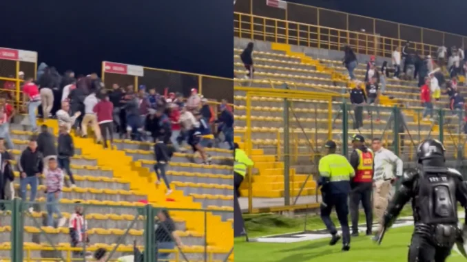 hinchas junior disturbios
